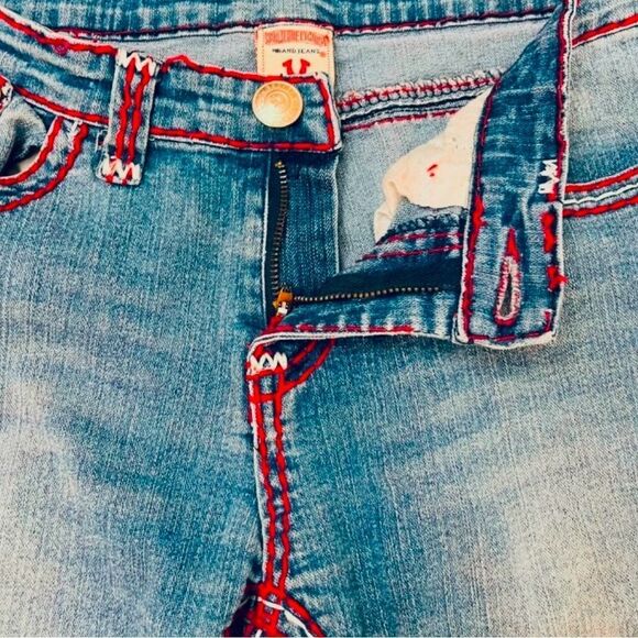 Vintage “Rare” True Religion Women's Low-Rise,Boot-Cut Jeans (colored stitching) - Picture 4 of 7